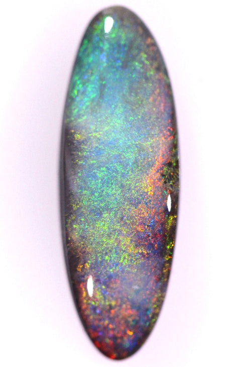 Lightning Ridge Solid Opal  Long Pointed-Oval Shape 11.41ct / 703 freeshipping - Global Opals