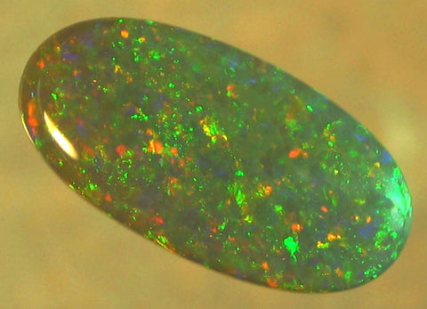 2.57ct green pin fire semi-black solid Opal!
