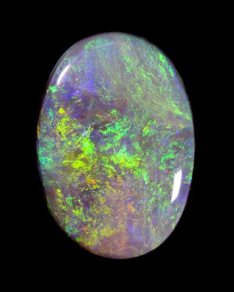 Bright Lightning Ridge Solid Dark Opal 2105 / 2.37cts freeshipping - Global Opals