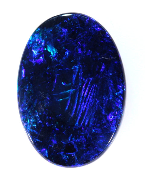 Royal Blue 10.63ct Straw Pattern Solid Opal GJM062