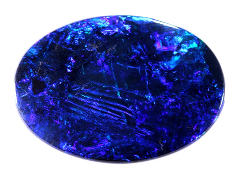 Royal Blue 10.63ct Straw Pattern Solid Opal GJM062