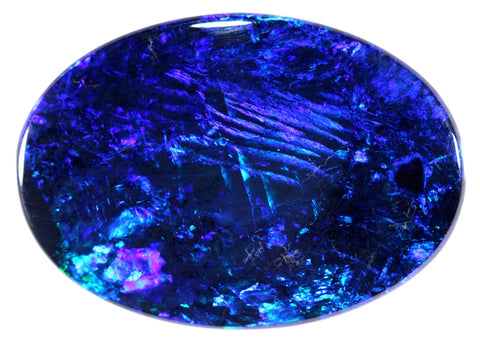 Royal Blue 10.63ct Straw Pattern Solid Opal GJM062