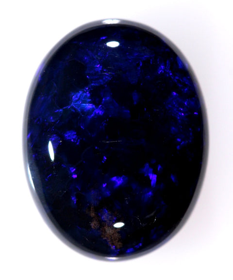 Blue Medium Domed Cabochon 16.25ct Solid Black Opal GJM065