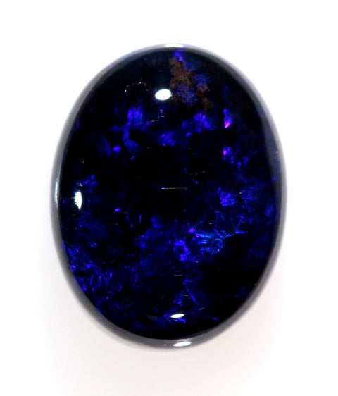Blue Medium Domed Cabochon 16.25ct Solid Black Opal GJM065