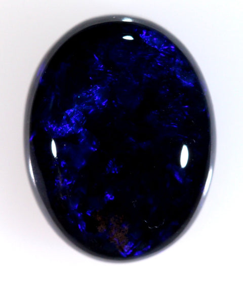 Blue Medium Domed Cabochon 16.25ct Solid Black Opal GJM065