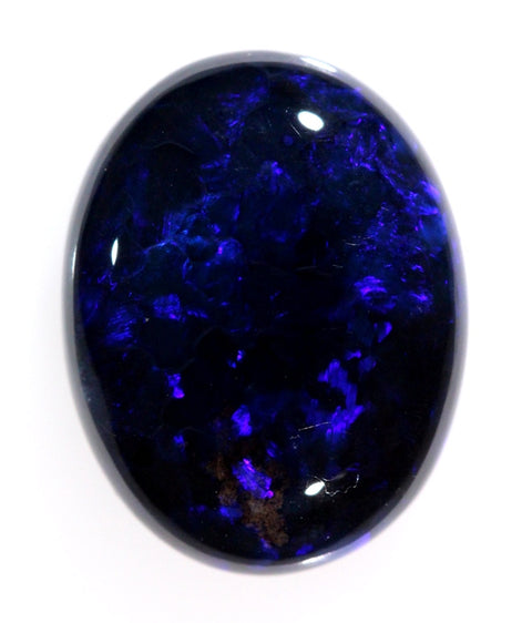 Blue Medium Domed Cabochon 16.25ct Solid Black Opal GJM065