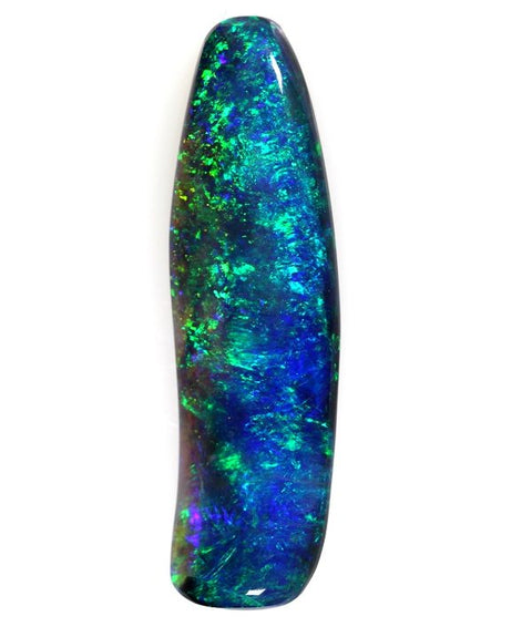 13.87 carat long blue/green fascinating solid Opal!