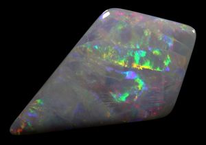 Broad Color Flashes 21.49ct / 1651 Large KiteShape! freeshipping - Global Opals