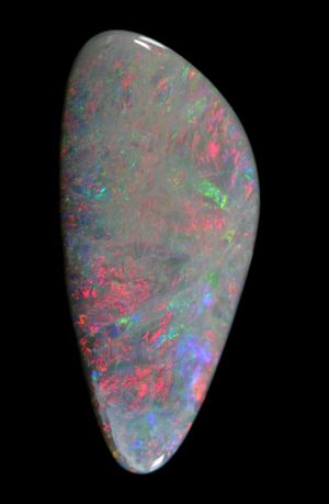 Solid RED Dark Opal - Lightning Ridge 7.53ct / 1674 freeshipping - Global Opals