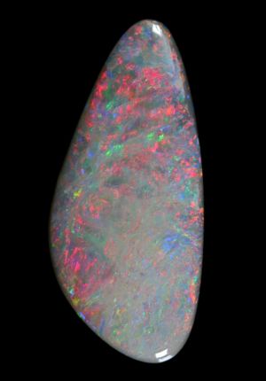 Solid RED Dark Opal - Lightning Ridge 7.53ct / 1674 freeshipping - Global Opals
