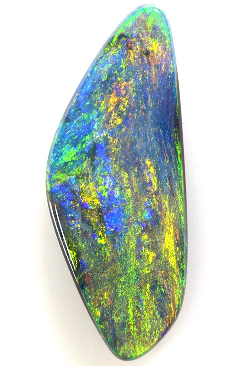 Unique Colour Play Solid Black Opal (143) Beautiful Big Gem! 10.62ct freeshipping - Global Opals