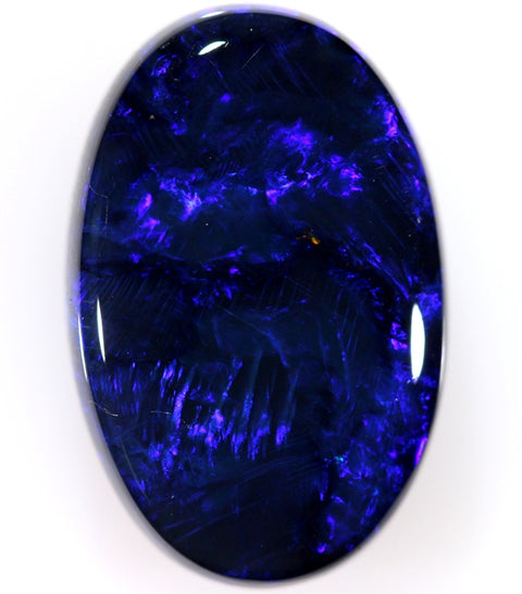 23.25ct Fern Leaf Pattern Electric Blue Large Opal GJM067