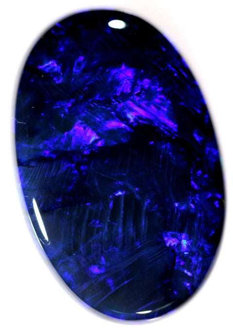 23.25ct Fern Leaf Pattern Electric Blue Large Opal GJM067