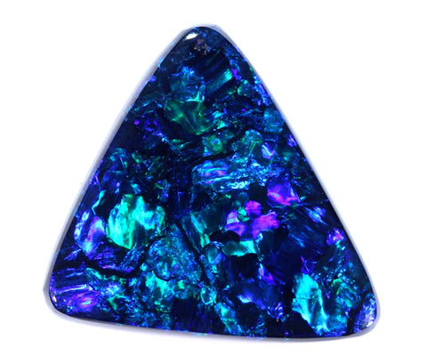 Blue Green Trillion shaped Bright Opal GJM071