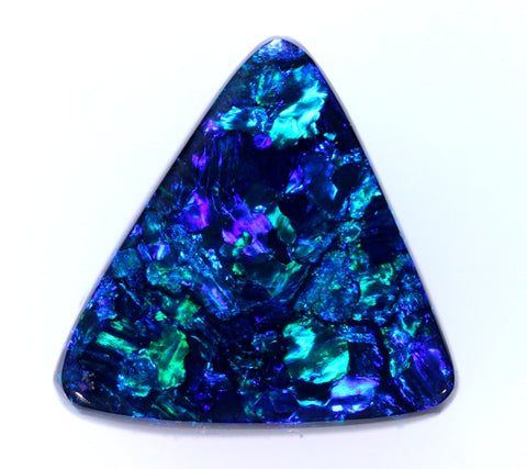 Blue Green Trillion shaped Bright Opal GJM071