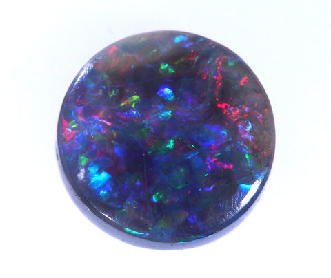 Round .95ct Solid Lightning Ridge Red Multi Coloured Opal GJM027