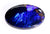 Unique Electric Blue Solid Black Opal