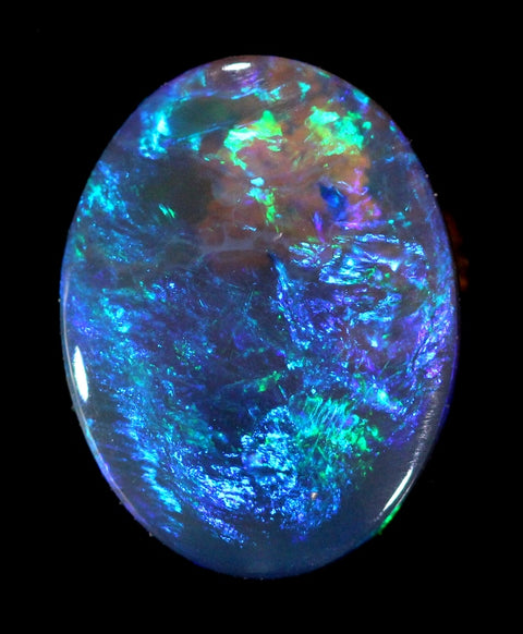 Feather Pattern blue Bright Opal
