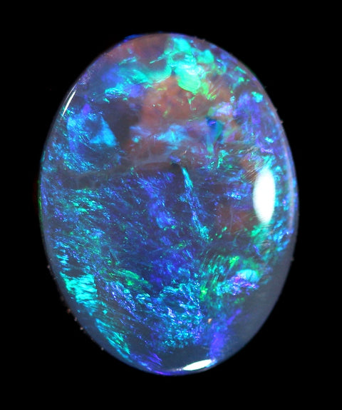 Feather Pattern blue Bright Opal