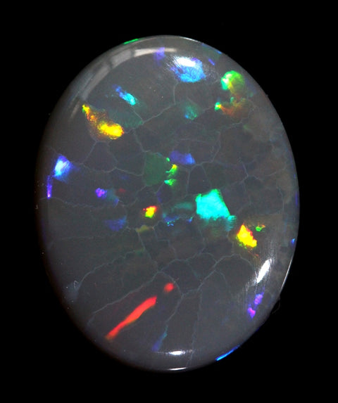 Bright Multi-Colour Flagstone Pattern BIG 12.19ct Solid Opal GJM-046