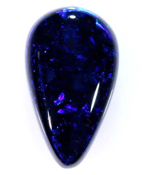 Speckles Of Bright Blue Patches 15.38ct Tear Drop Opal GJM064