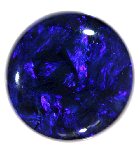 Bright Round Electric Blue 25.32ct Lightning Ridge Opal GJM066