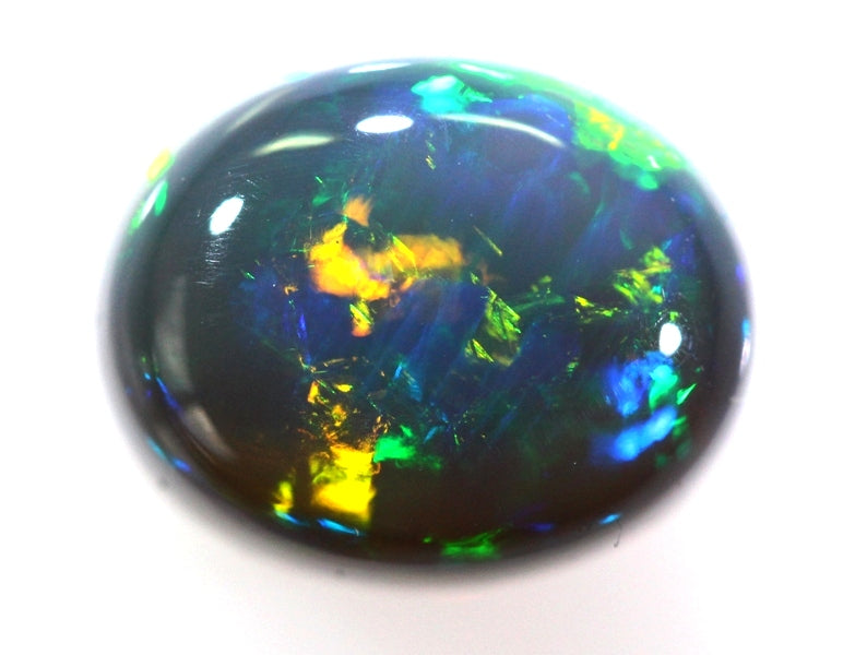 8.47ct Amazing Red Colorful Vertical Flashes Of Color Solid Black Opal ...