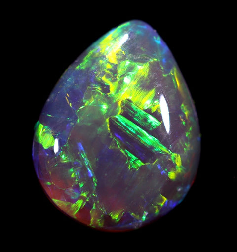 Gem Green/Red 2.01ct Rare Crystal Solid Opal