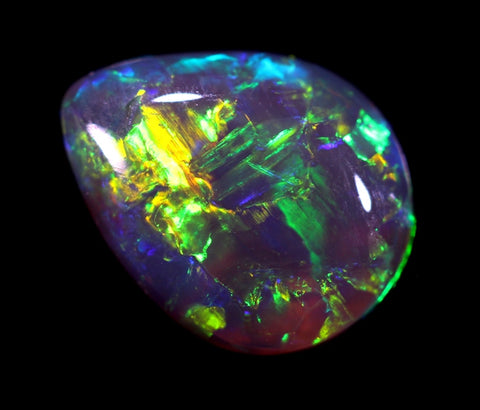 Gem Green/Red 2.01ct Rare Crystal Solid Opal