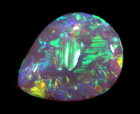 Gem Green/Red 2.01ct Rare Crystal Solid Opal