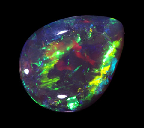 Gem Green/Red 2.01ct Rare Crystal Solid Opal
