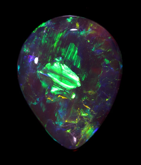 Gem Green/Red 2.01ct Rare Crystal Solid Opal