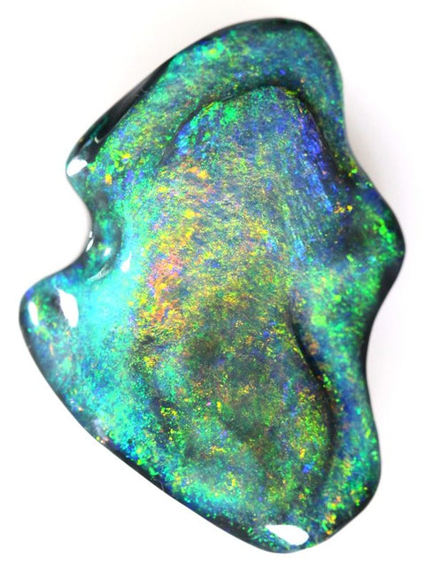 Solid Black Opal Cut Free-Form Style!