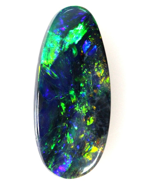 Green-Blue-Orange Bright Solid Black Opal! 2102 / 1.50cts freeshipping - Global Opals