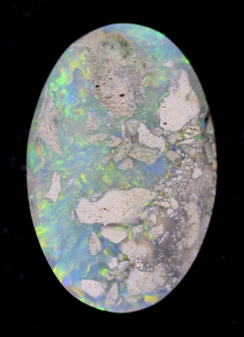1.24cts Multi-Coloured Dark Opal (2023) An Array of Colour! freeshipping - Global Opals