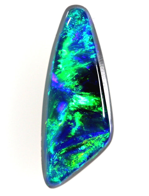 Brilliant free-form solid black Opal!