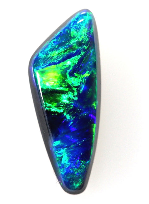 Brilliant free-form solid black Opal!