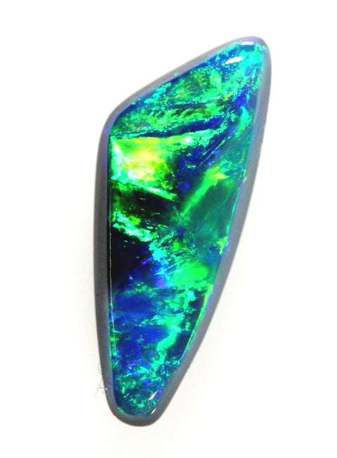 Brilliant free-form solid black Opal!