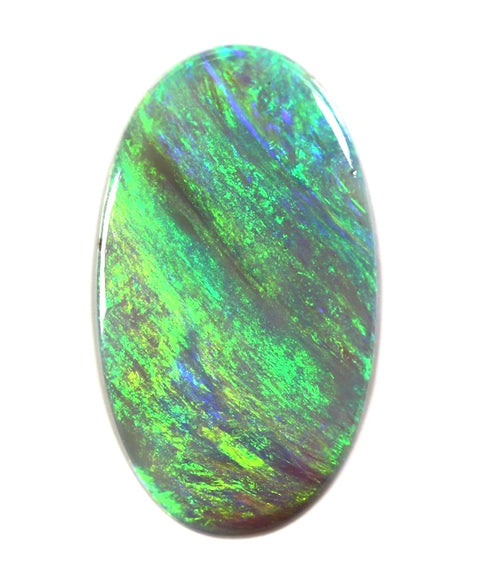 1.84 cts Green Brushed Straw Pattern Solid Dark Opal 2223 freeshipping - Global Opals