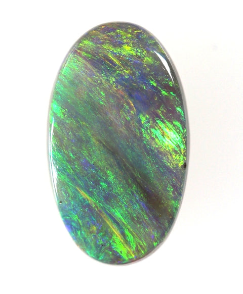 1.84 cts Green Brushed Straw Pattern Solid Dark Opal 2223 freeshipping - Global Opals