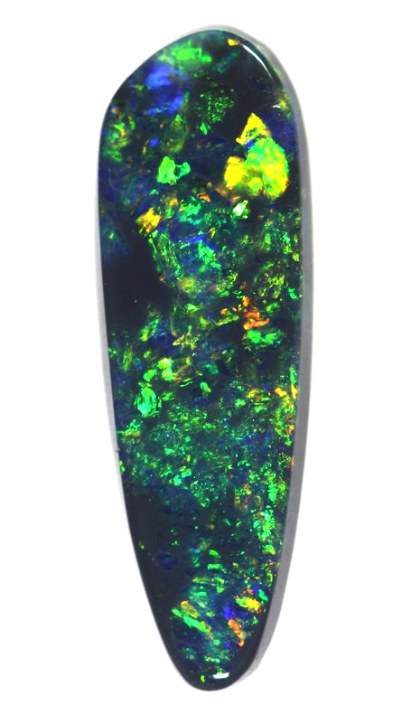 Very Bright Blue-Green Solid Black Opal 2116 / 2.58cts freeshipping - Global Opals