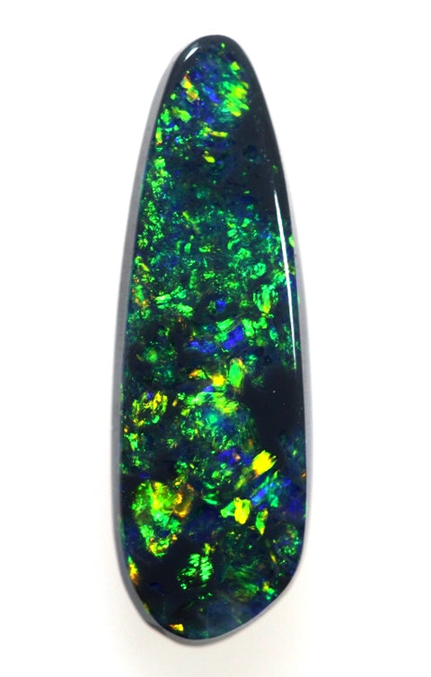 Very Bright Blue-Green Solid Black Opal 2116 / 2.58cts freeshipping - Global Opals