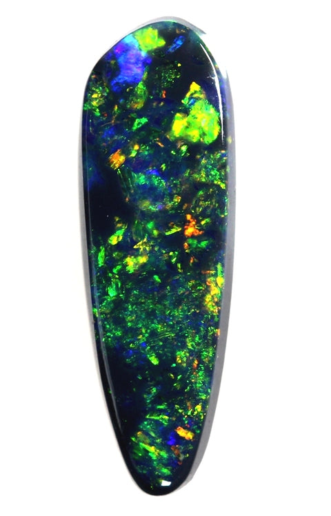 Very Bright Blue-Green Solid Black Opal 2116 / 2.58cts freeshipping - Global Opals