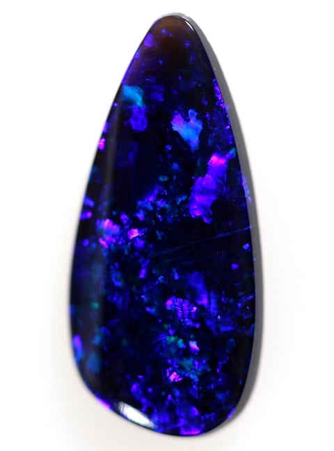 1.38 carat Royal Blue off-drop solid black Opal