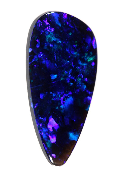1.38 carat Royal Blue off-drop solid black Opal