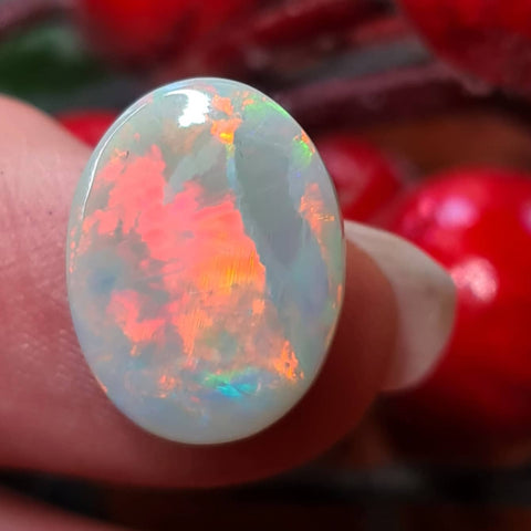 Lightning Ridge Bright Red Solid Opal 3.60ct / 1087 freeshipping - Global Opals