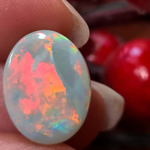 Lightning Ridge Bright Red Solid Opal 3.60ct / 1087 freeshipping - Global Opals