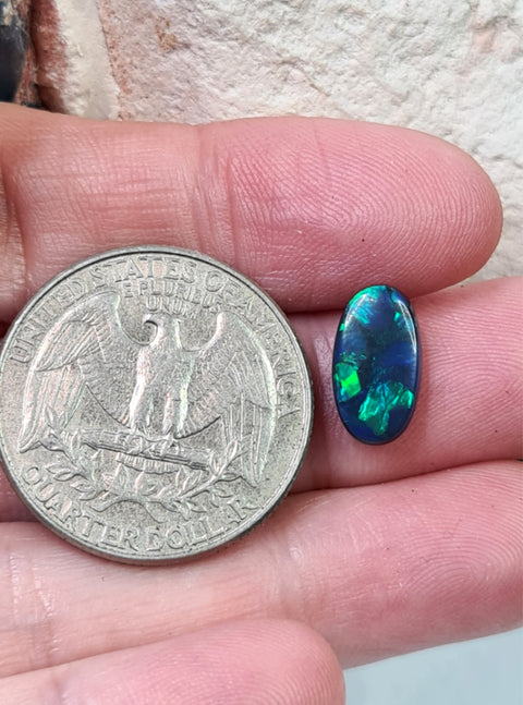 Size of Opal with quarter