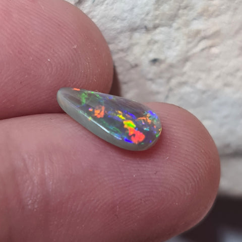 Brilliant Tear-Drop Opal Lovely Gold/Orange Tones! .89ct / 2062 Global Opals