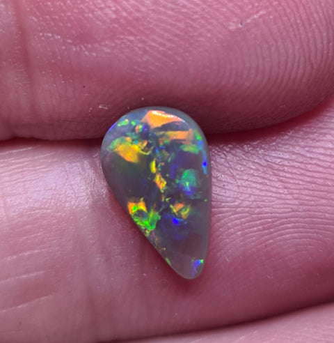 Brilliant Tear-Drop Opal Lovely Gold/Orange Tones! .89ct / 2062 Global Opals